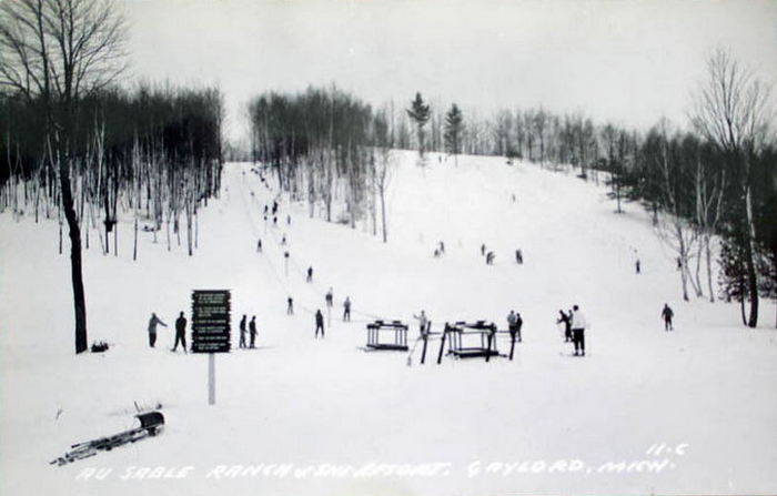 Au Sable Ranch and Ski Resort (Au Sable Ski Ranch) - Vintage Postcard (newer photo)